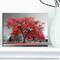 Designart - Big Red Tree on Foggy Day - Landscape Canvas Art Print